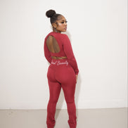 Red Velvet Two Piece Set
