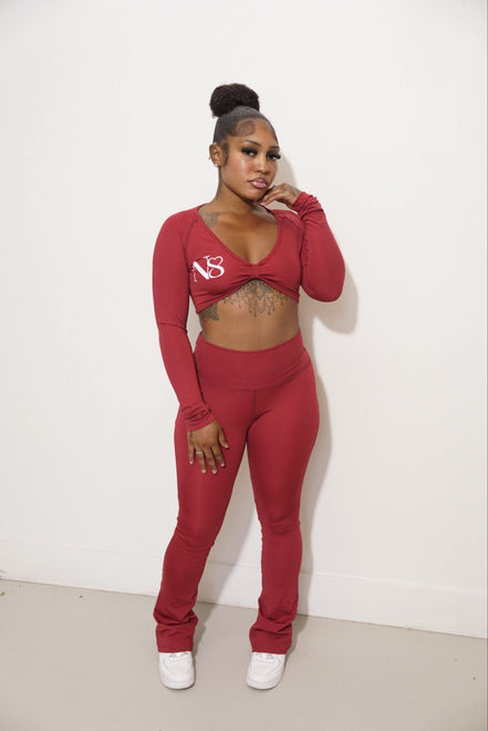 Red Velvet Two Piece Set