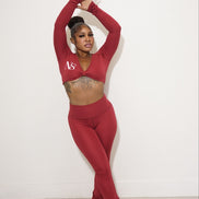Red Velvet Two Piece Set