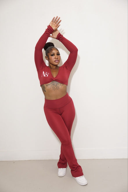Red Velvet Two Piece Set