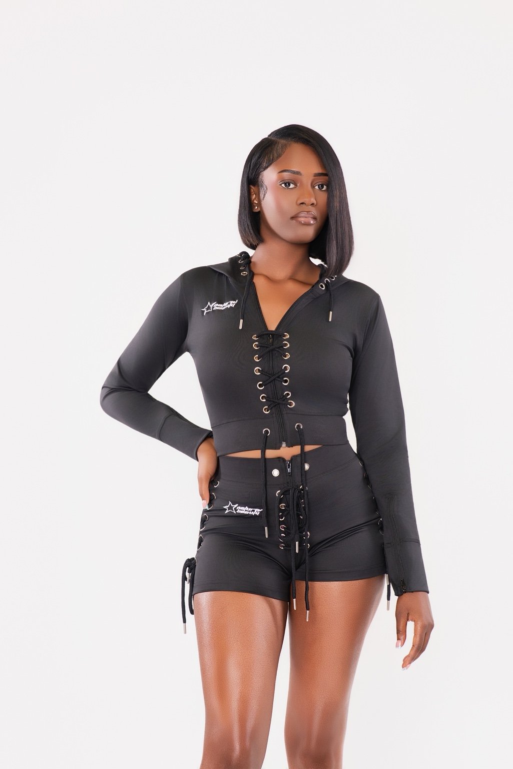 NB Signature Lace-Up Black Set