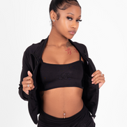 Naturally Blessed Black Bodysuit Set